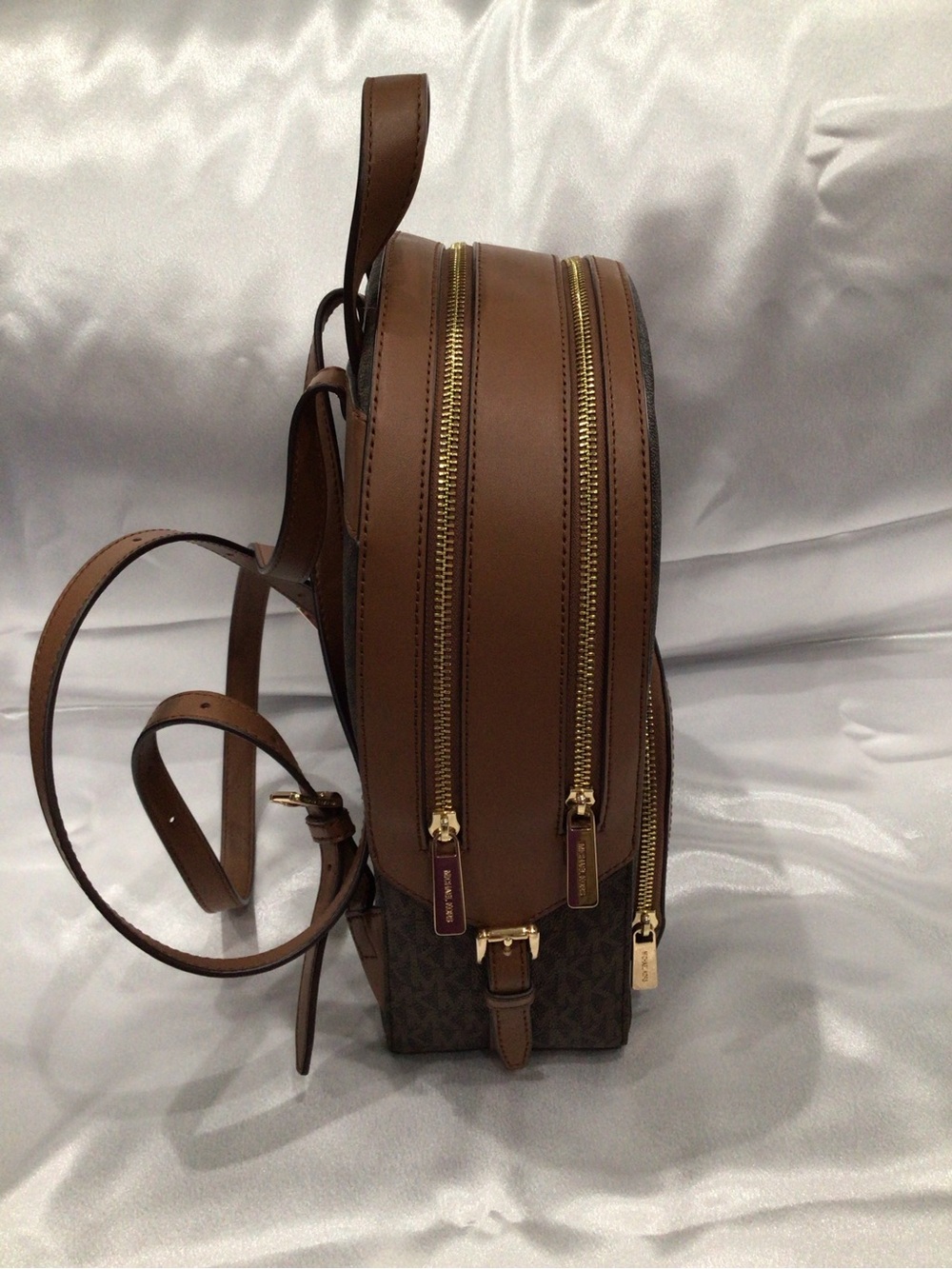 Michael Kors Brown MK Signature Small Backpack - Picture 2 of 15